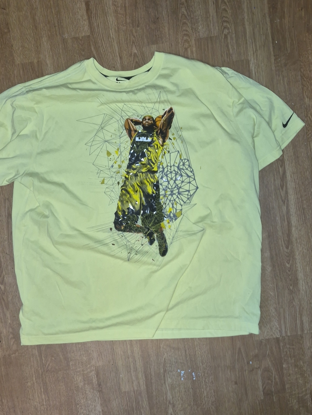 Nike Dri Fit Butter Yellow Lebron Graphic Tee 3XL